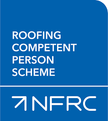 Roofing Competent Person Scheme logo by NFRC, emphasizing quality and expertise in roofing services.