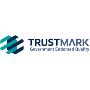 TrustMark logo representing government endorsed quality for drainage services.
